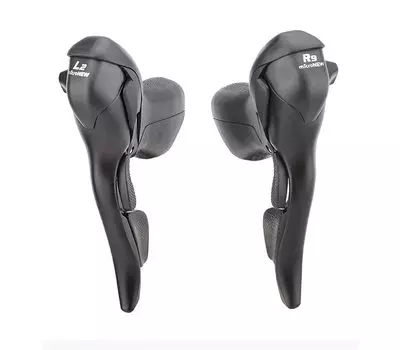 MicroNEW Shifter Dual Control Lever Speed Trip Shifter Road Bike Switcher Совместим с Shimano STI Lever Set 2*7/3*7/3*8/3*9 (3*7 21С)