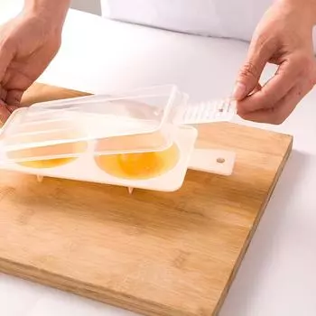 Microwave Oven Eggs Cooker Double Eggs Steamer Draining Egg Egg Boilers Microwave Double Cup Tools