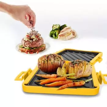 Microwave Sandwich Maker No Electricity Wireless Waffle Maker Time Saving Microwave Oven Breakfast Machine for Fast Breakfast синий