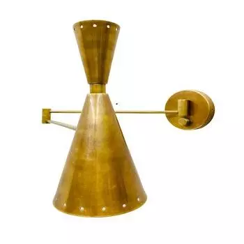 Итальянский латунный светильник середины века Diabolo STilnovo Sputnik, настенный светильник для скрытого монтажа, вилка для бра