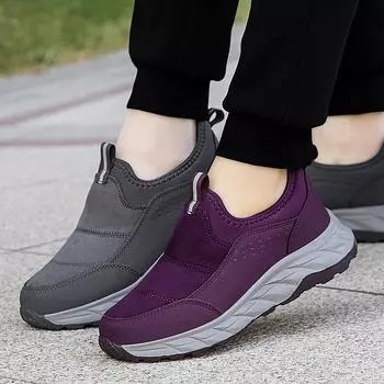 Middle-aged and elderly walking shoes, comfortable soft-soled elderly shoes, breathable sports and leisure shoes, spring and autumn mesh mother shoes 35 фиолетовый