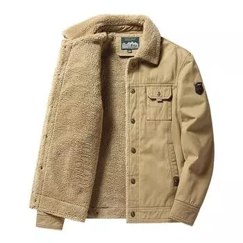 Middle-aged Men s Casual Autumn and Winter Jackets, Thick Jackets, and Fleece Tops. M