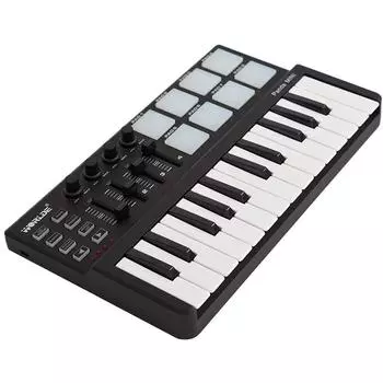 MIDI-контроллер Worlde Panda, портативная 25-клавишная USB-клавиатура и драм-пэд, музыкальный аранжировщик, клавиатура, электронный звуковой контроллер