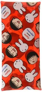 Miffy Collaboration Chibi Pouch Чехол для аксессуаров Косметичка Прозрачный многофункциональный чехол Размер L miffy0039 Красный Один размер [Marimo Craft] Maruko-chan Женская