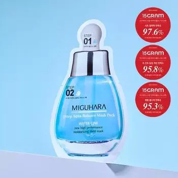 Miguhara 2 Step Aqua Balance Mask Pack, корейская маска