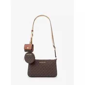 Michael Kors Jet Set Travel Crossbody Small Mk Signature W Tech Accessory 35s2gtvc1b200 коричневый F