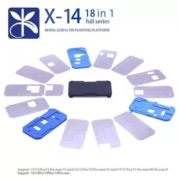 MiJing 18 в 1 BGA-платформа для реболлинга для iPhone 14 13 12 11 XS X материнская плата средний слой посадка оловянное приспособление с трафаретом