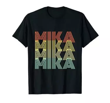 Mika Name Name Retro Vintage Birthday T-shirt