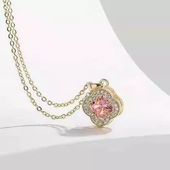 Микро-сет Ожерелье «Четырехлистный клевер»