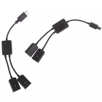 Микро-USB/тип C до 2 Otg двойной женский USB-порт-концентратор кабеля Y-адаптер сплиттера Micro usb