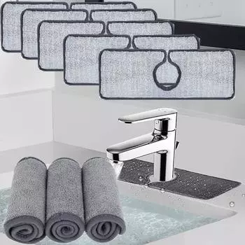 Микрофибра Splash Faucet Абсорбирующий коврик Раковина Кухня Ванная комната Брызговик Улавливатель Защитная накладка для столешницы Водонепроницаемая накладка для столешницы Grey 1 pc