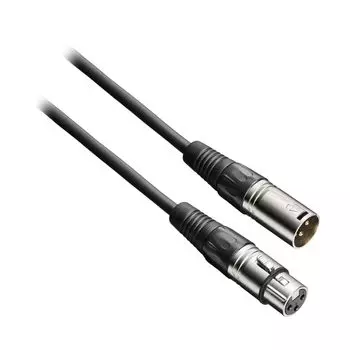 Микрофонный кабель Audio Technica BK XLR Canon, конденсаторный микрофон с фантомным питанием, совместимый с распределительным оборудованием для музыкального производства DTM, черный