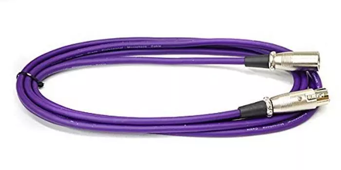 Микрофонный кабель ClassicPro 1,5 м (фиолетовый) XLR (мужской) к XLR-разъему (женский пол) [Инспекция PAPILIO/специализированная упаковка продукта]