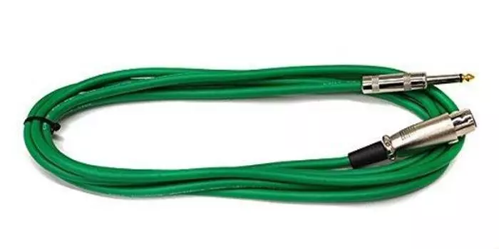 Микрофонный кабель ClassicPro 3 м (зеленый) XLR-женский-телефон (Микрофон) [Инспекция PAPILIO/специализированная упаковка продукта]