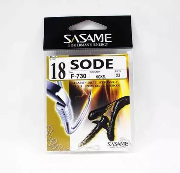 Микрокрючок Sasame F-730 Sode, размер 18 (1553 г.)