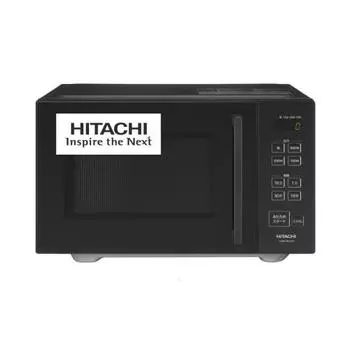 Микроволновая печь Hitachi Single Function 22L HMR-MF22A K с черным плоским внутренним светодиодным дисплеем и таймером, совместимая с 50 Гц/60 Гц