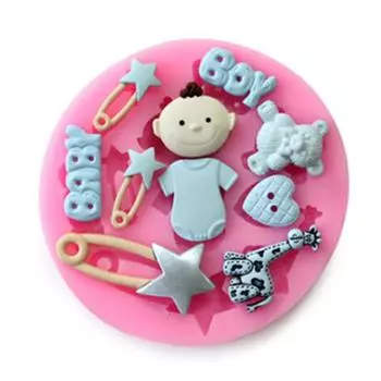 Милая детская форма Sugarcraft-t Boy Bear, силиконовый инструмент для выпечки торта, украшение «сделай сам»