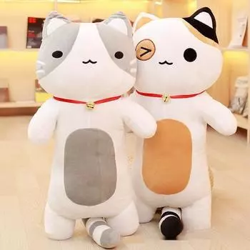 Милая длинная подушка из хлопка Pp Cat, плюшевая игрушка, милая подушка в виде кошки, кукла для гостиной, декоративная подушка для детей, подарок на день рождения для девочки