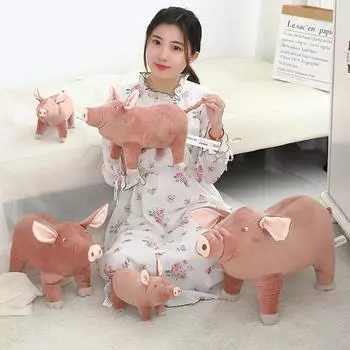 Милая имитация свиньи плюшевая игрушка кукла свинья тряпичная кукла кукла для сна креативный подарок 25cm