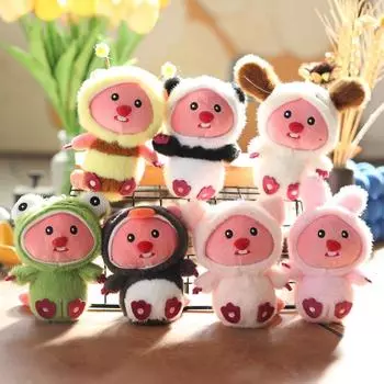 Милая креативная плюшевая кукла-животное, брелок, кавайная подвеска, игрушки, забавный мультяшный кулон, украшение для рюкзака, аксессуары, подарки