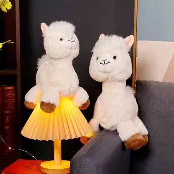 Милая плюшевая игрушка альпака, плюшевые игрушки альпака, кукла, милая овечка, ягненок, животные, подушка, мягкие детские игрушки, кавайный декор комнаты 30cm белый
