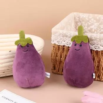 Милая плюшевая игрушка-баклажан брелок мультфильм овощ мягкая кукла подвеска автомобильный брелок рюкзак сумка Декор детский подарок