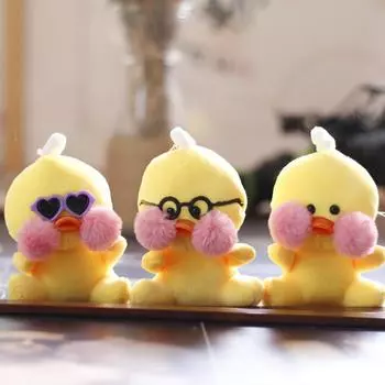 Милая плюшевая игрушка Ins Hyaluronic Acid Duck, кукла, маленькая желтая мини-утка, подвесная кукла 12cm