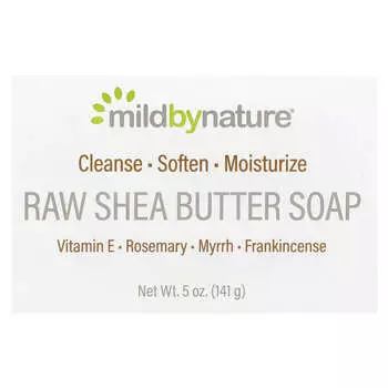 Mild By Nature, сырое масло ши, мыло, витамин Е, розмарин, мирра и ладан, 5 унций (141 г)