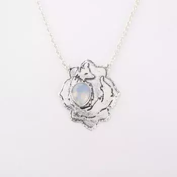 Milky Opal Gemstone 925 Sterling Silver Jewelry Pendant 1.29 For Wedding Gift CP-32-17
