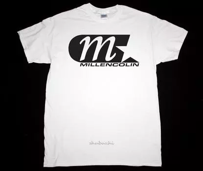 MILLENCOLIN LOGO SKATE PUNK BAND NOFX S-2XL НОВАЯ БЕЛАЯ ФУТБОЛКА Унисекс с принтом хлопковые футболки с круглым вырезом Футболка L