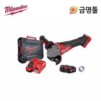 Milwaukee M18 FSAG100X 502X Зарядная шлифовальная машина 18 В 5,0 Ач, 2 шт., 4-дюймовый двигатель BL M18 CAG100X 502X
