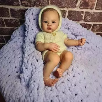 Милые 18-дюймовые куклы-младенцы Reborn, полностью виниловое тело, имитация куклы Meadow, можно купать, реалистичная 3D-рисованная кожа, куклы-новорожденные для детей, рождественские подарки full silicone girl