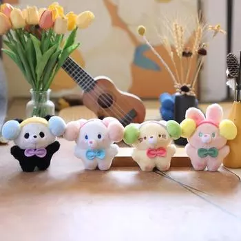Милые милые наушники, подвеска в виде панды, плюшевая игрушка, кукла, котенок, сумка в виде кролика, подвесной брелок с украшением 12 cm
