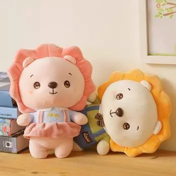 Милые плюшевые игрушки львы, мягкие куклы львы, игрушки для детей, девочек, мягкие игрушки львы, мягкие львы, детские игрушки-компаньоны 23cm