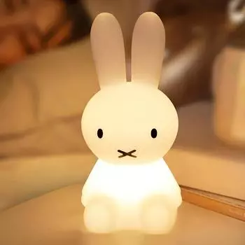 Милый 3D ночник Kawaii аниме мультфильм кролик защита глаз перезаряжаемый настольная лампа спальня дети ночник лампа кемпинг лампа 28CM