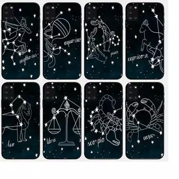 Милый блестящий чехол для телефона со знаками зодиака созвездия для Samsung Galaxy S21 A51 A50 A71 A52 A72 S20 A21S Note 20 10Lite Plus Note 20 Ultra