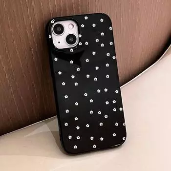 Милый чехол для телефона с цветочным принтом для iPhone 15 Pro Max, чехол для iPhone 11 12 13 14 Pro Max 7 8 15 Plus XR XS X SE, глянцевый мягкий чехол For iPhone 15