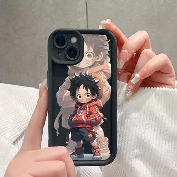 Милый чехол с рисунком Луффи для iPhone Samsung Galaxy Xiaomi Redmi POCO HUAWEI Honor, противоударный резиновый мягкий гибкий чехол iPhone 14 Pro Max