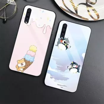 Милый чехол с собакой корги для Samsung Galaxy A52 A71 A72 A73 A53, стеклянный чехол для Samsung A13 5g A03 A22 A21s A03 Core A42 A70, чехол For Samsung A31