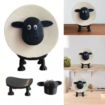 Милый держатель для туалетной бумаги Black Sheep, изготовленный из прочной смолы, идеально подходит для туалетных столиков в ванной комнате, декоративной стойки UNITED KINGDOM