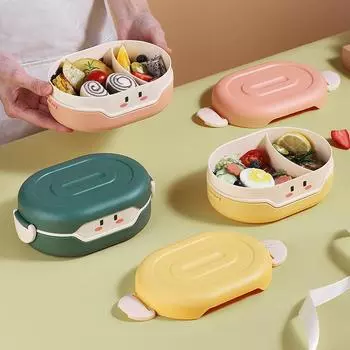 Милый ланч-бокс Bento для детей, школьников, японский стиль, герметичный ланч-бокс Bento, студенческий пищевой контейнер, ланч-бокс для микроволновки Pink