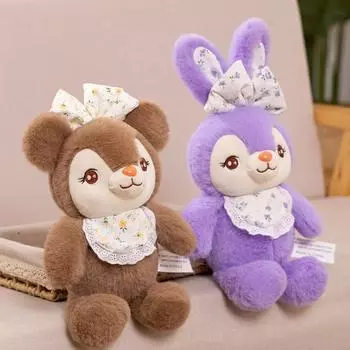 Милый маленький кролик плюшевая игрушка мультяшный медведь мягкая игрушка кролик подарок на день рождения плюшевый медведь игрушка для детей девочек 32cm