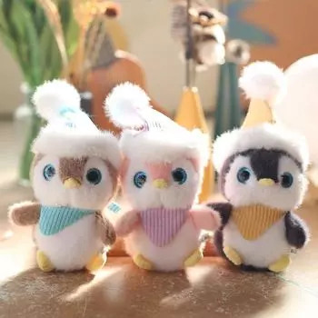 Милый маленький пингвин кулон плюшевая игрушка кукла мультфильм сумка подвесной брелок тряпичная кукла кукла 14 cm.