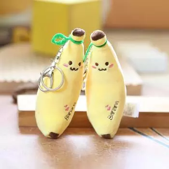 Милый милый фрукт маленький банан кулон плюшевая игрушка кукла сумка подвесной брелок тряпичная кукла кукла кукла 12 cm