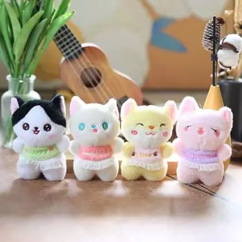 Милый милый котенок кулон плюшевая игрушка кукла маленькая лиса сумка подвесной брелок тряпичная кукла кукла 12cm
