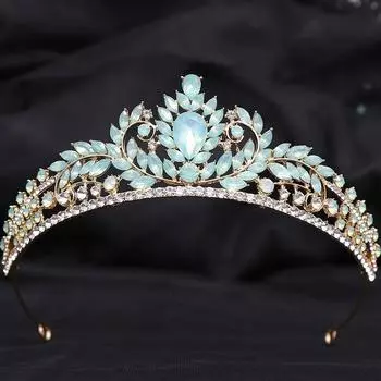 Милый милый подарок на день рождения для девочек, опаловая корона для женщин, королева, хрустальные свадебные диадемы, корона, повязки на голову, аксессуары для платья