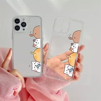 Милый забавный чехол с котом для Iphone 14 13 12 11 Promax Mini Plus Xr Xs Max 7 8 Se 2022 противоударный прозрачный мягкий силиконовый чехол For iphone 7