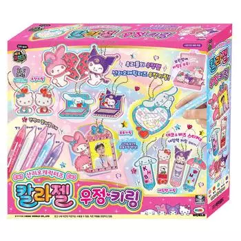 [Mimi World Official] Брелок-подвеска с цветным гелем Sanrio Characters Friendship, популярные корейские игрушки-персонажи