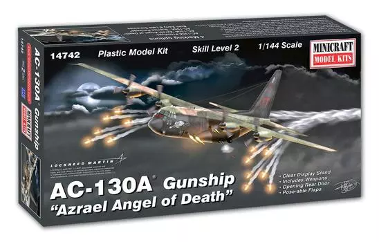 Minecraft US Air Force Gunship Azrael Angel of Death Пластиковая модель MC14742 1/144 AC-130A