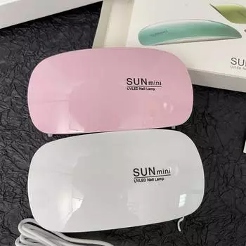 Мини 6 Вт светодиодная УФ-лампа для сушки ногтей, микро USB-устройство для сушки гель-лака, оборудование для дизайна ногтей, 6 светодиодов, маникюрный инструмент для ногтей розовый